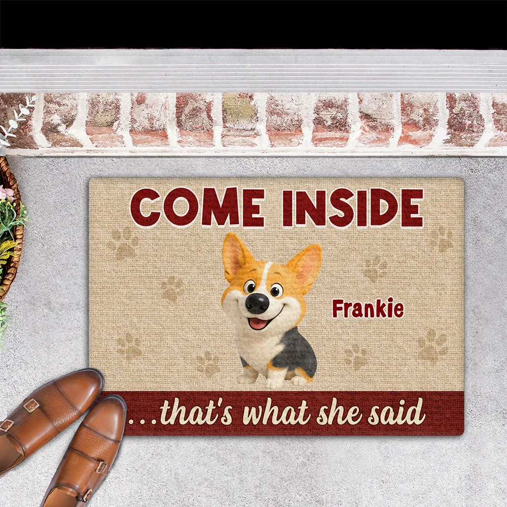 Come Inside - Personalized Custom Doormat - Image 5