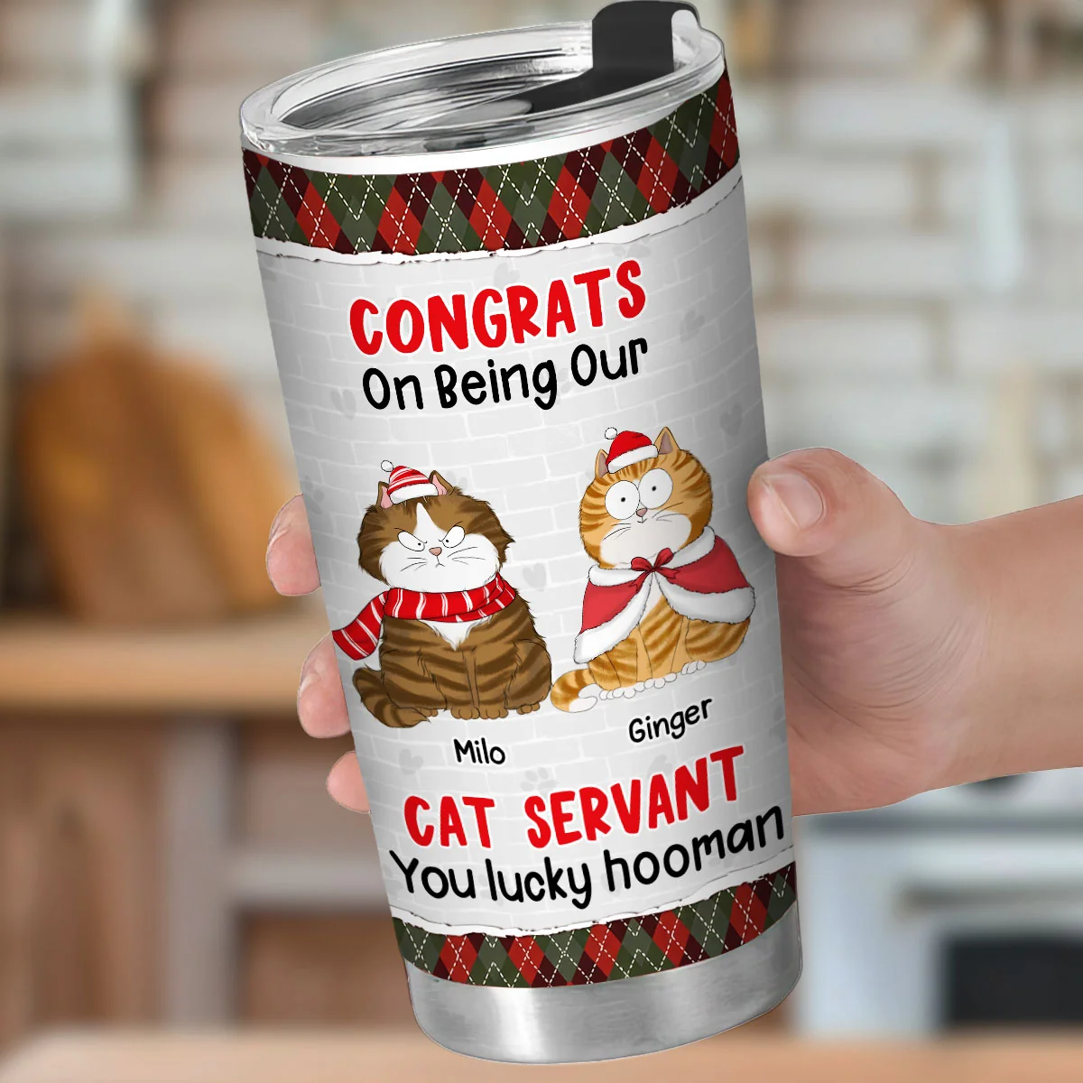 Congrats Lucky Hooman - Personalized Custom Tumbler - Image 6