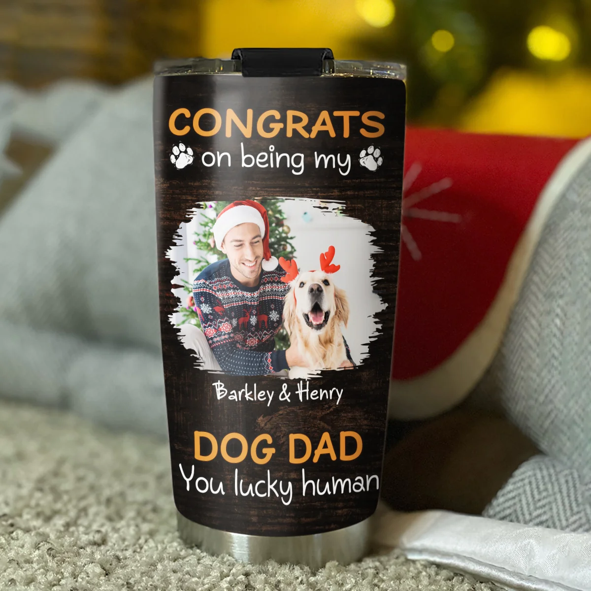 Congrats On Being Our Dad Cartoon Photo - Personalized Custom Tumbler - Image 4