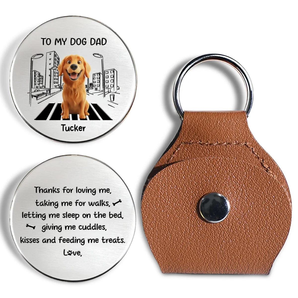 Congrats To My Dog Dad - Personalized Custom Pocket Hug - Image 6