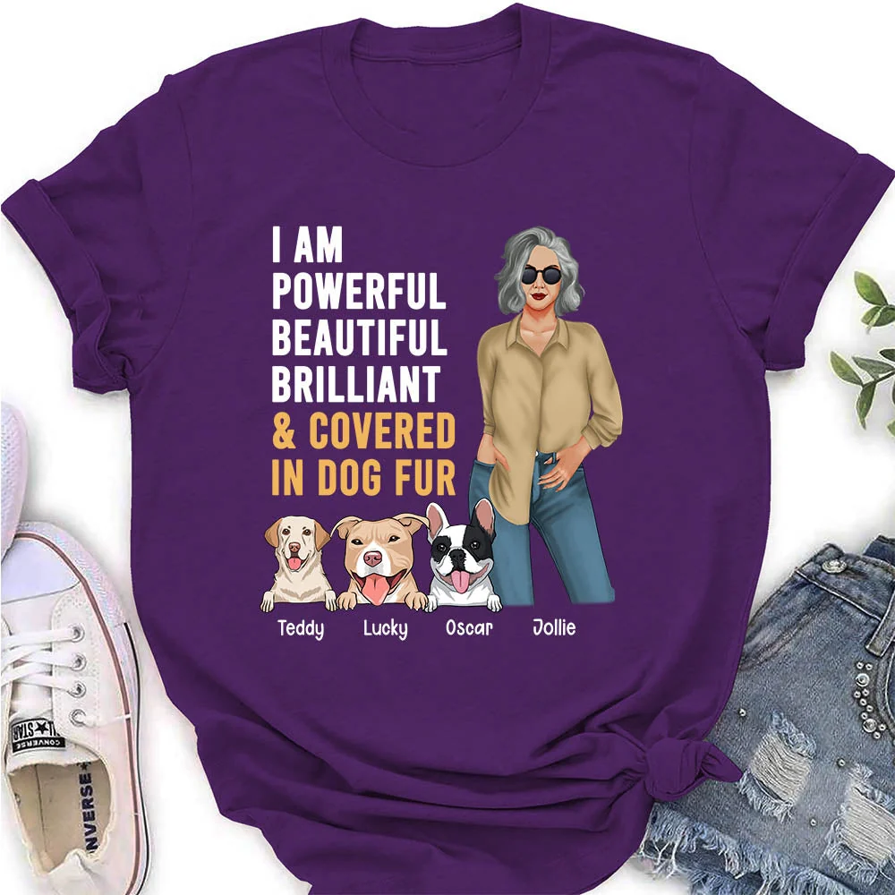 Covered In Dog Fur - Personalized Custom Women's T-shirt - Image 3