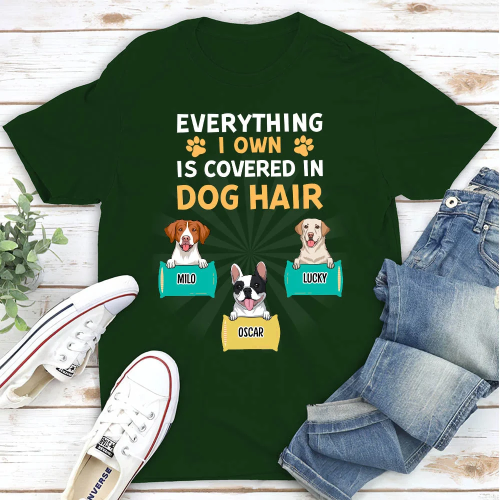 Covered In Dog Hair - Personalized Custom Unisex T-shirt - Image 4