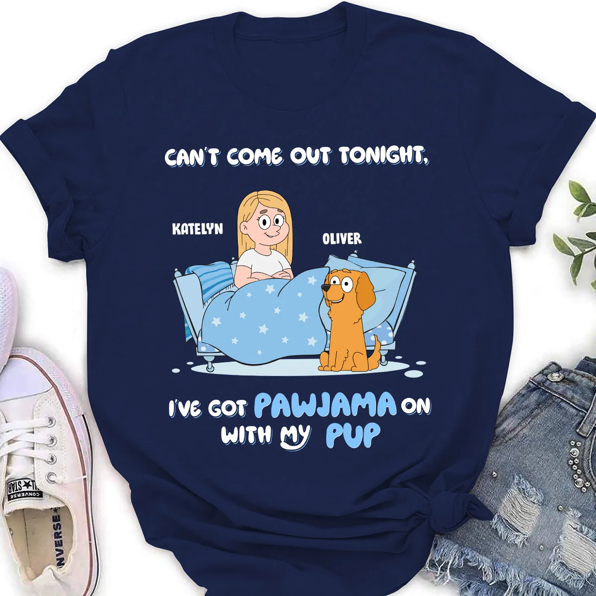 Cozy Night - Personalized Custom Women's T-Shirt - Image 2