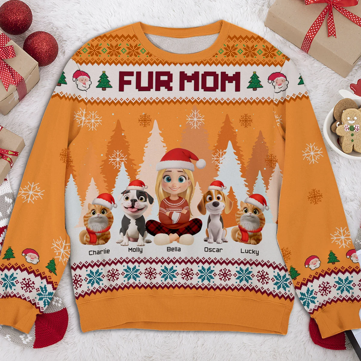 Cozy Season With My Babies - Personalized Custom All-Over-Print Sweatshirt - Image 3