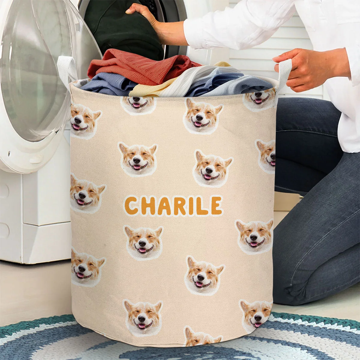 Cuddle Clean - Personalized Custom Laundry Basket - Image 4