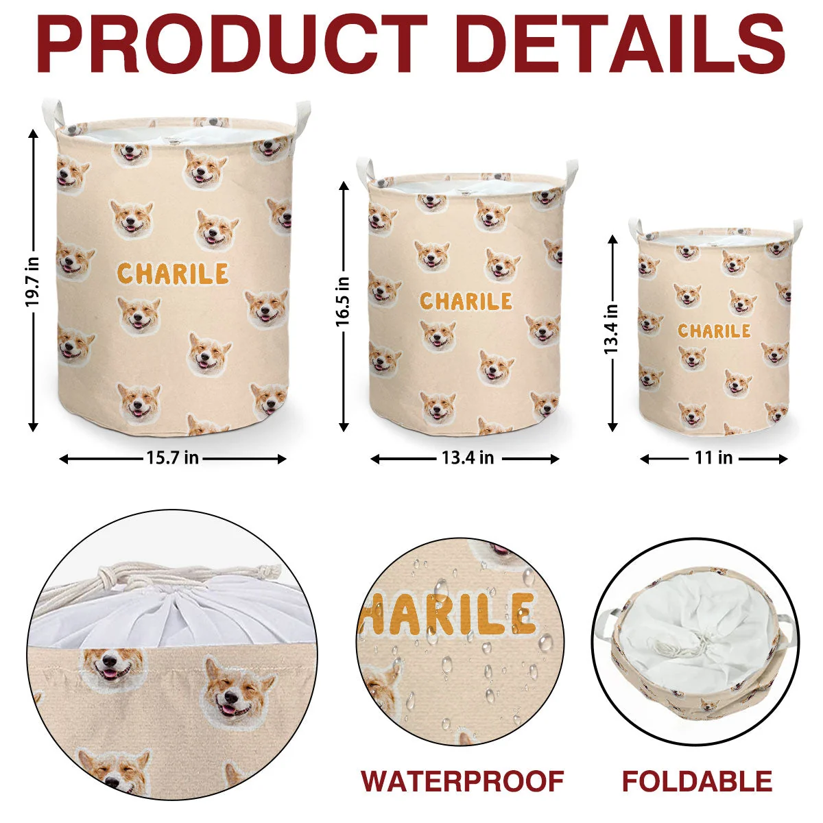 Cuddle Clean - Personalized Custom Laundry Basket - Image 5