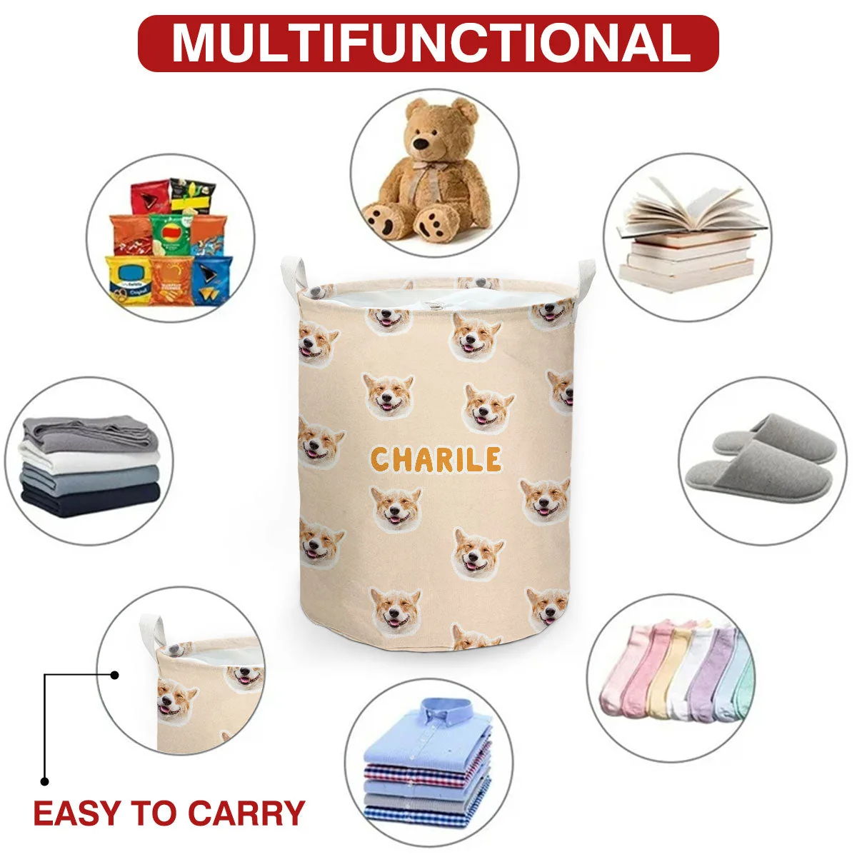 Cuddle Clean - Personalized Custom Laundry Basket - Image 7