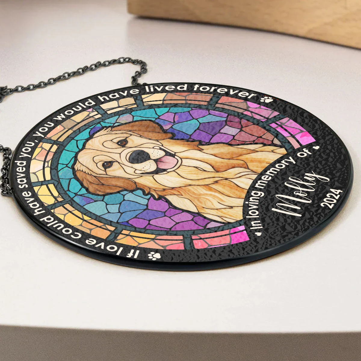 Custom Photo Life Is Better With Dog - Personalized Custom Window Hanging Suncatcher - Image 4
