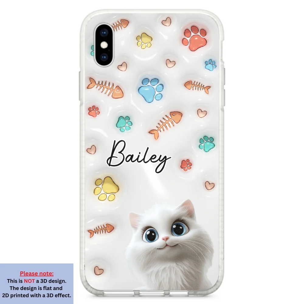 Cute Cat Baby - Personalized Custom 3D Inflated Effect Phone Case - Image 22