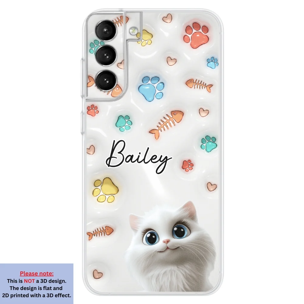 Cute Cat Baby - Personalized Custom 3D Inflated Effect Phone Case - Image 27