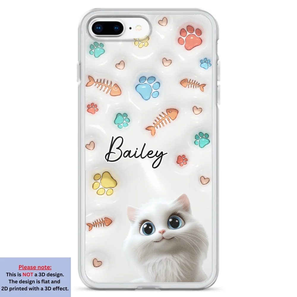 Cute Cat Baby - Personalized Custom 3D Inflated Effect Phone Case - Image 5