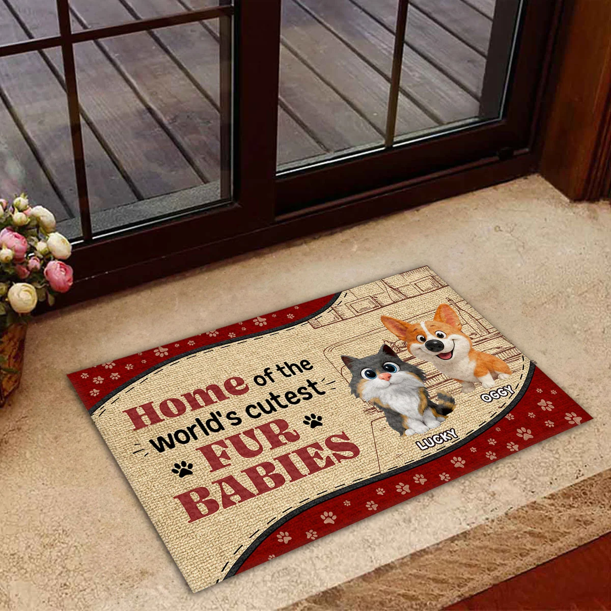 Cutest Fur Babies - Personalized Custom Doormat - Image 3