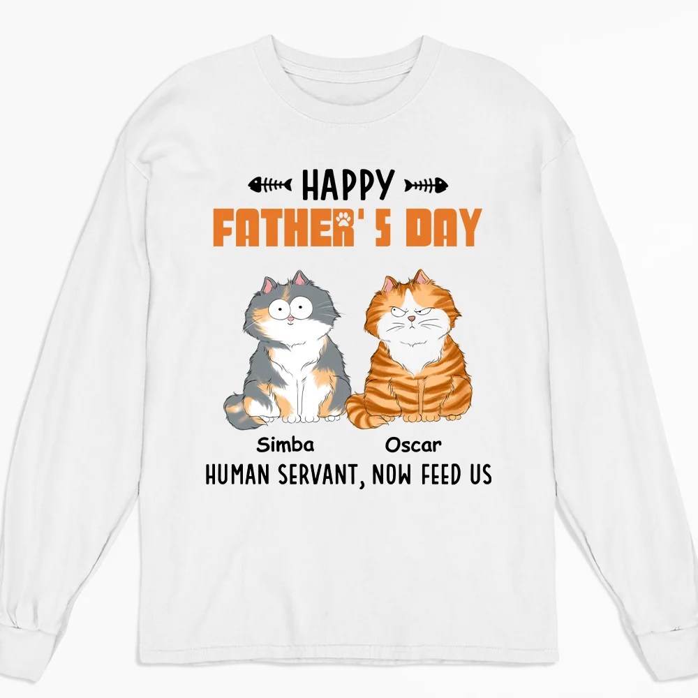 Dad Feed Me - Personalized Custom Long Sleeve T-Shirt