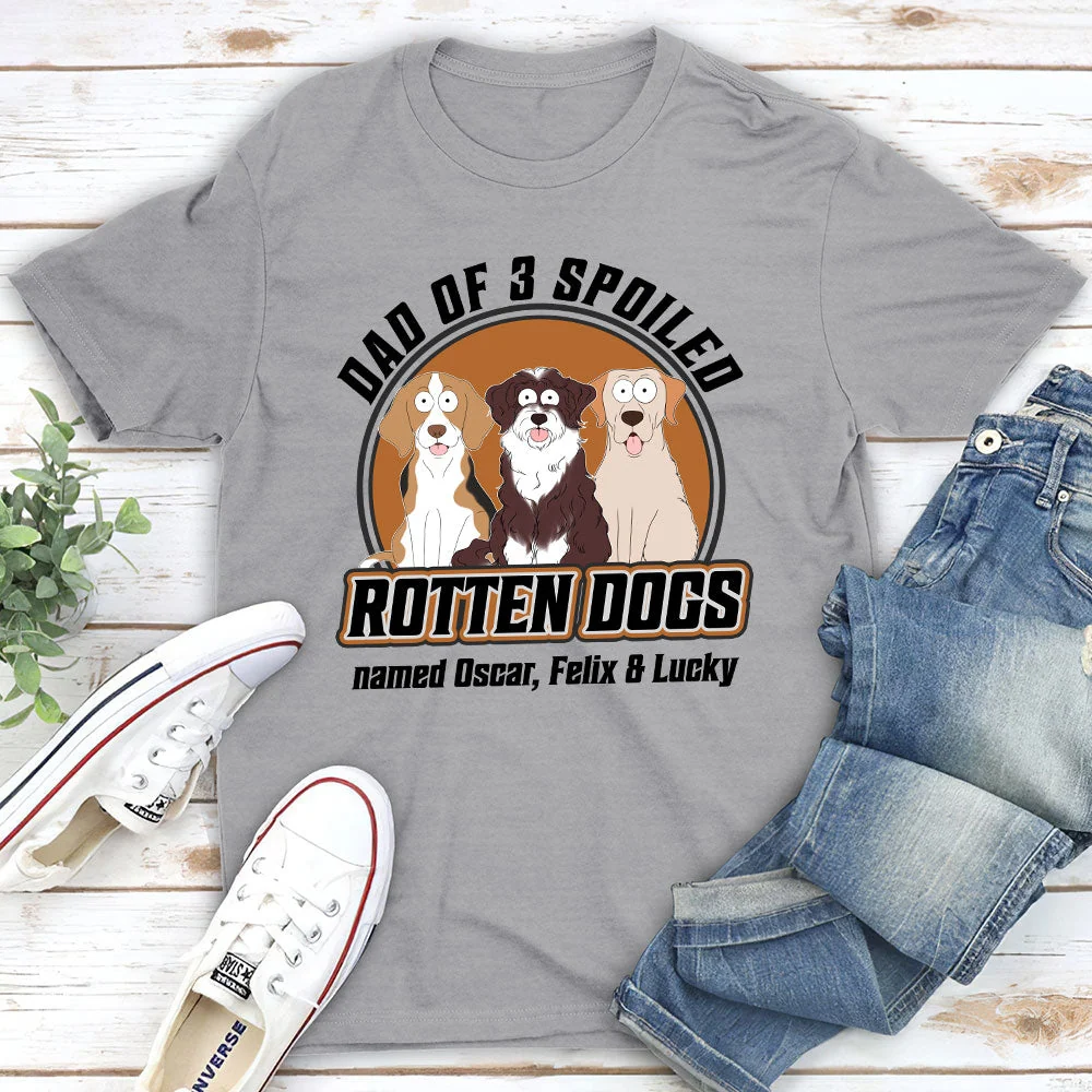 Dad Mom Spoiled Dogs - Personalized Custom Unisex T-shirt - Image 4