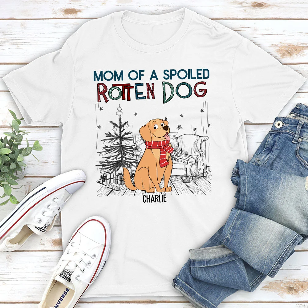 Dad Of A Spoiled Rotten Dog 3 - Personalized Custom Unisex T-shirt - Image 2