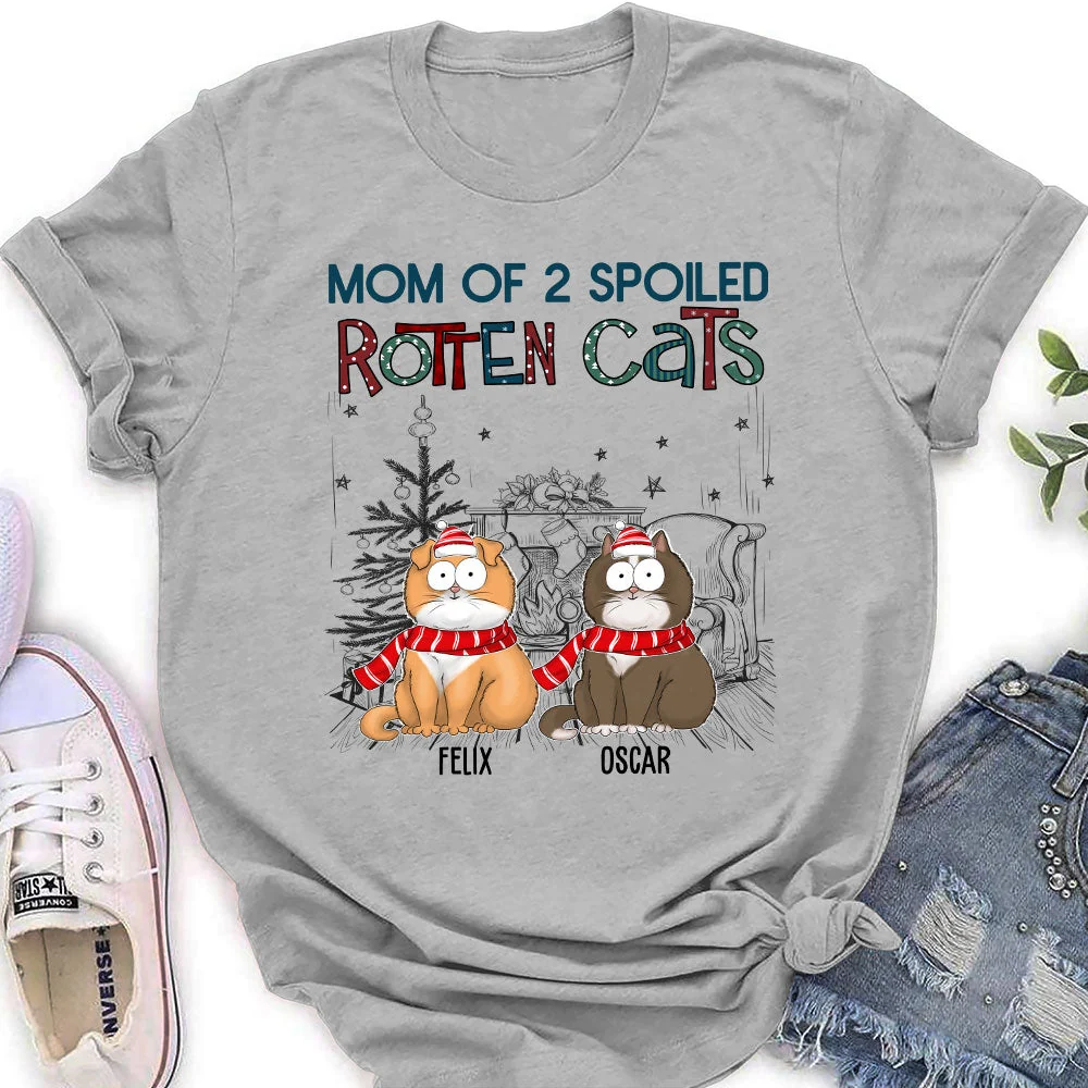 Dad Of A Spoiled Rotten Dog 3 - Personalized Custom Women's T-shirt - Image 2
