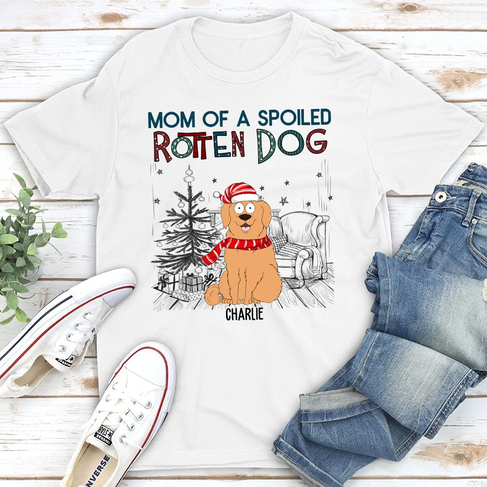 Dad Of A Spoiled Rotten Dog - Personalized Custom Unisex T-shirt - Image 2