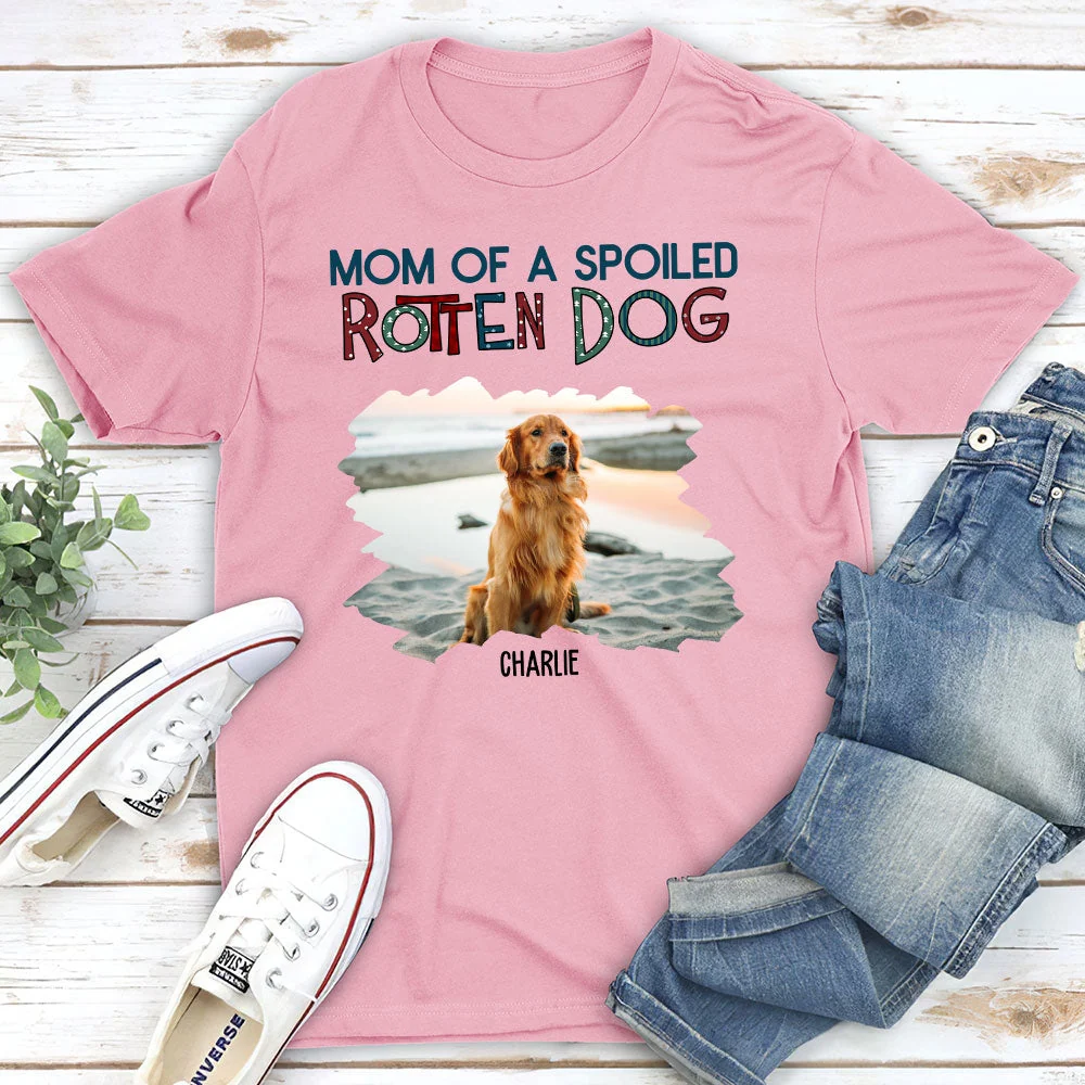Dad Of A Spoiled Rotten Dog - Personalized Custom Unisex T-shirt - Image 5