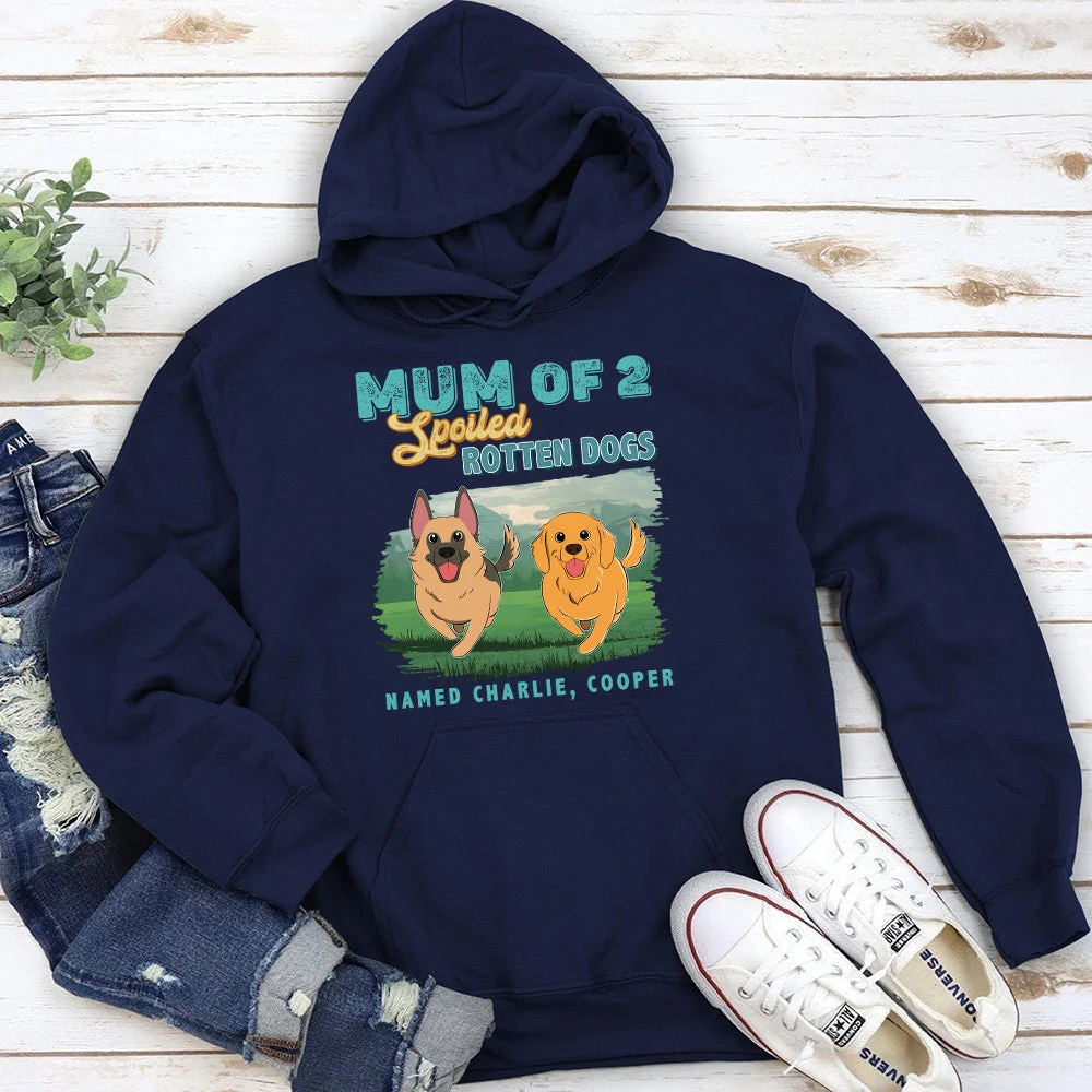Dad Of Spoiled Rotten Dogs - Personalized Custom Hoodie - Image 5