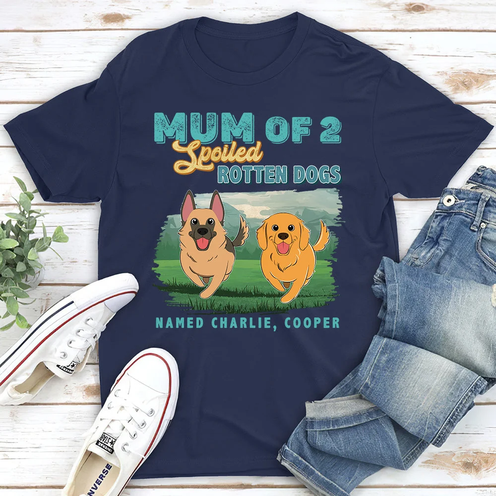 Dad Of Spoiled Rotten Dogs - Personalized Custom Unisex T-shirt - Image 4