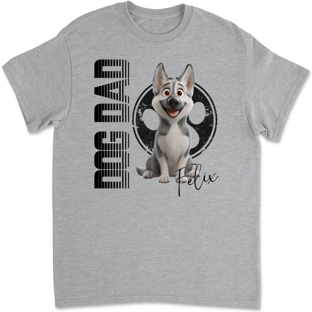 Dad Of The Dogs - Personalized Custom Unisex T-shirt - Image 6
