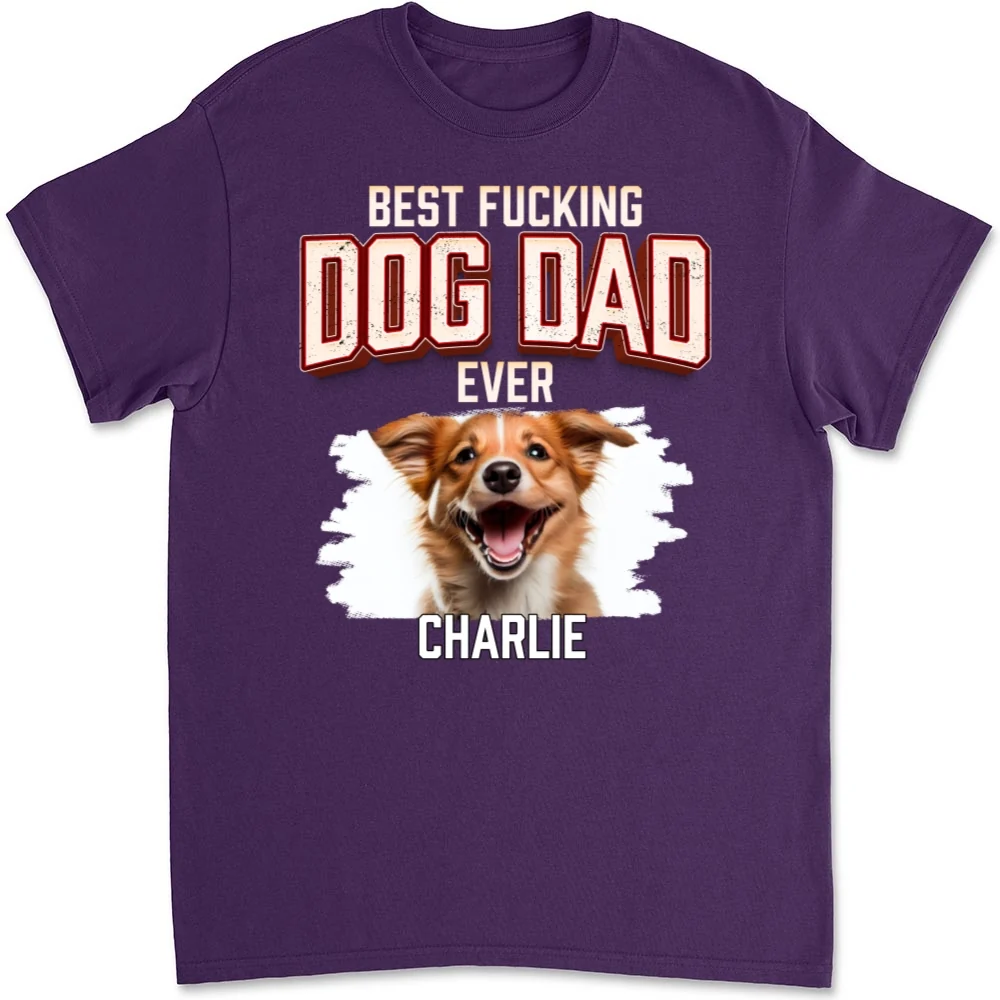 Dad Of The Year Photo - Personalized Custom Unisex T-shirt - Image 10