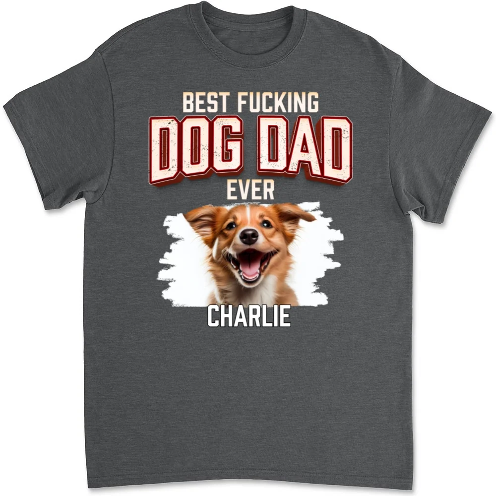 Dad Of The Year Photo - Personalized Custom Unisex T-shirt - Image 11