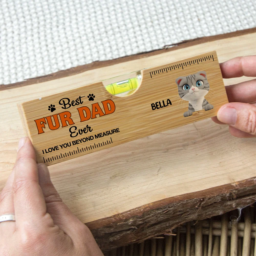 Dad We Love You - Personalized Custom Wooden Spirit Level Bottle Opener - Image 3