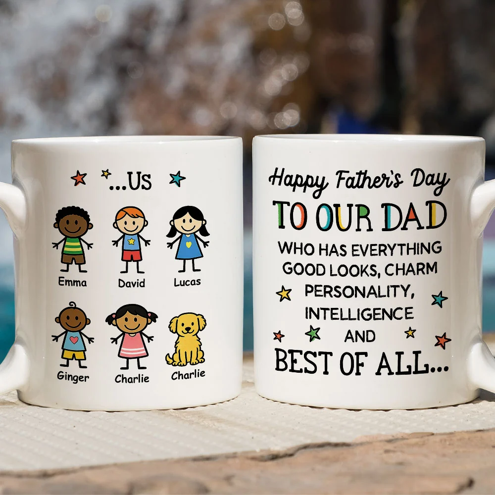Dad Who Has It All  - Personalized Custom Coffee Mug - Image 4