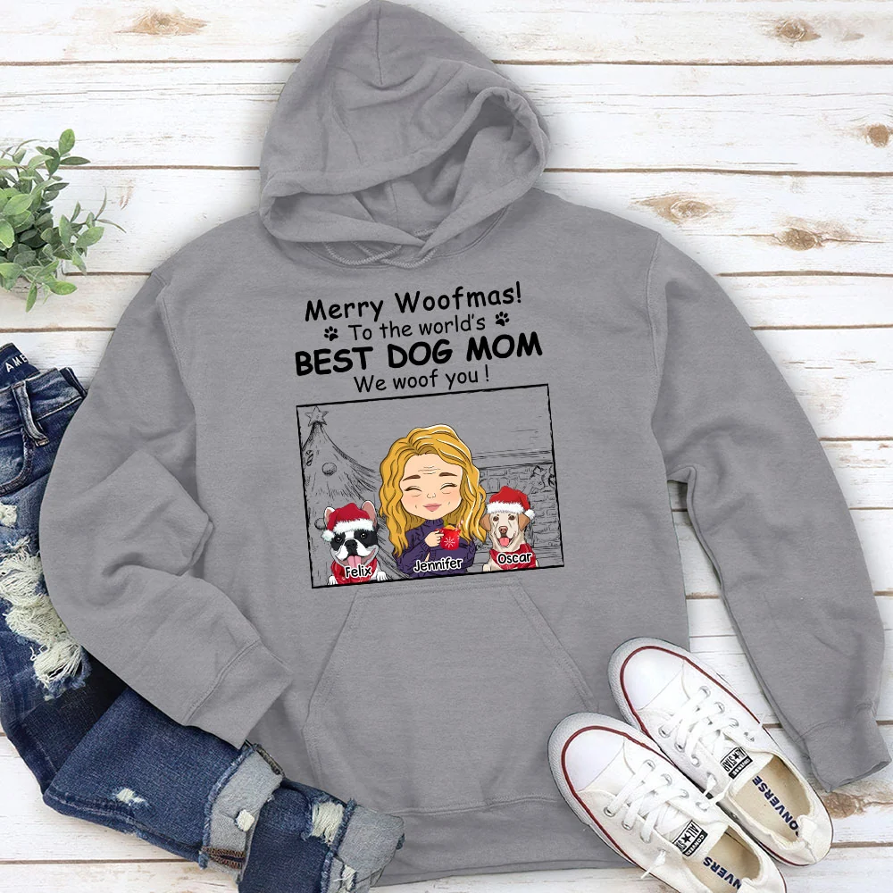 Dear Dad Mom I Woof You - Personalized Custom Hoodie - Image 4
