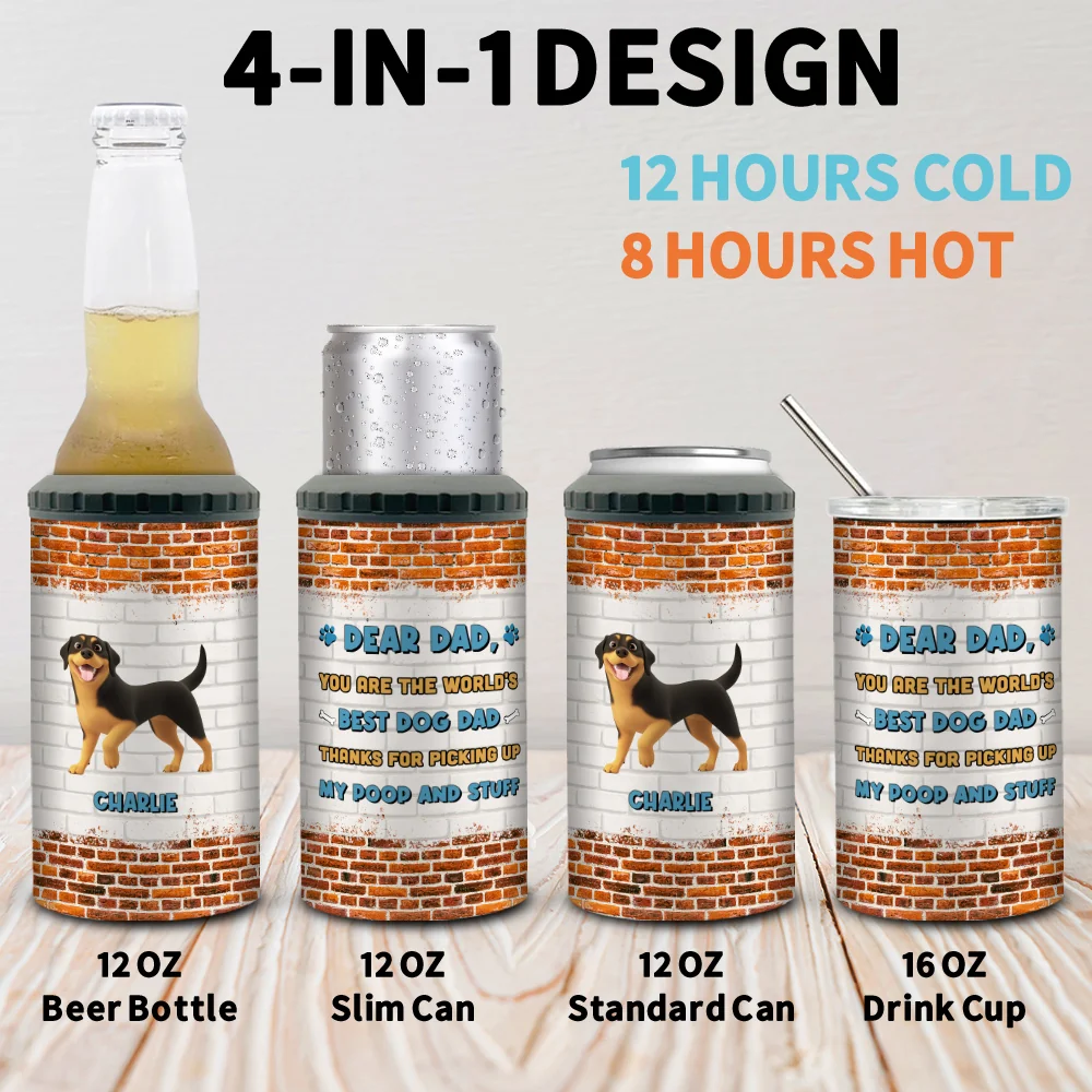 Dear Dad - Personalized Custom Can Cooler - Image 4