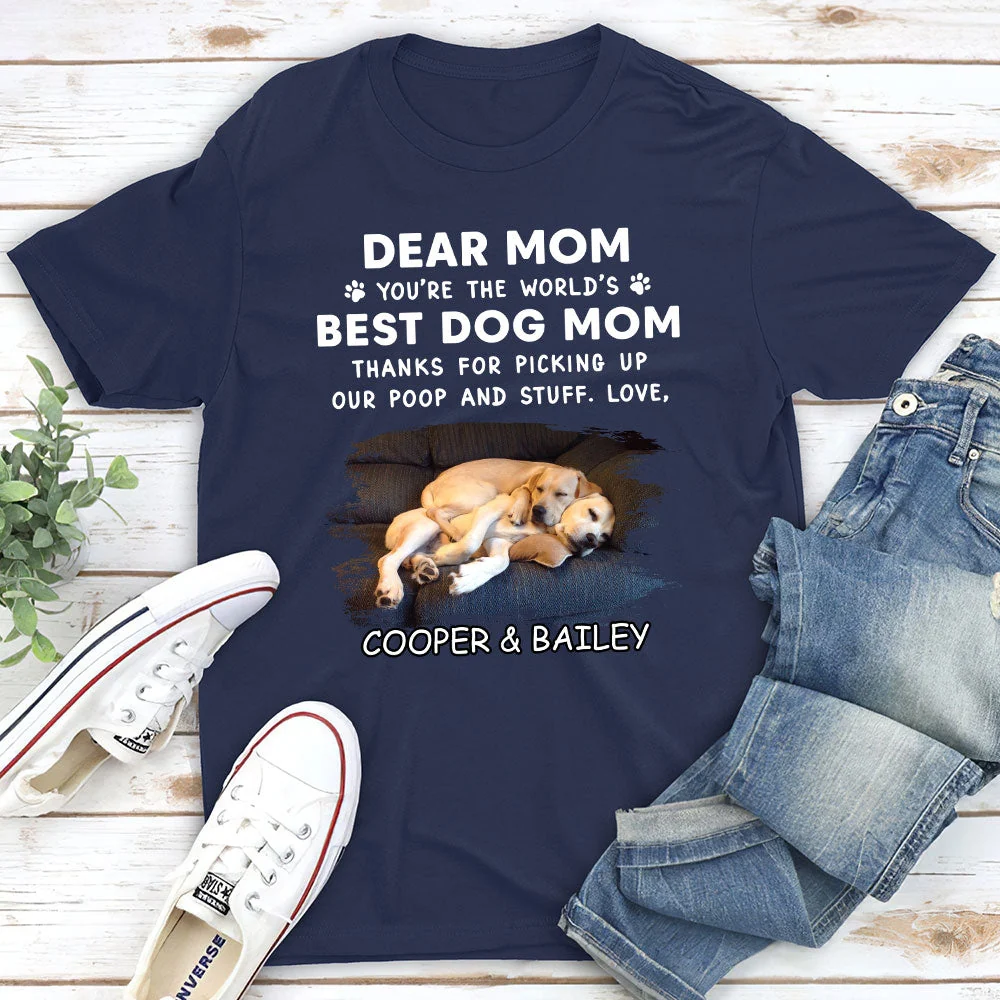 Dear Dad Sleeping - Personalized Custom Premium T-shirt - Image 5