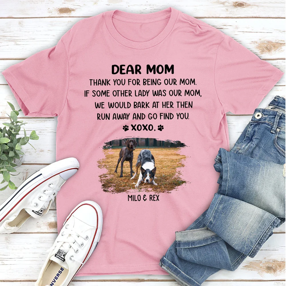 Dear Mom Xoxo Photo - Personalized Custom Unisex T-shirt - Image 4