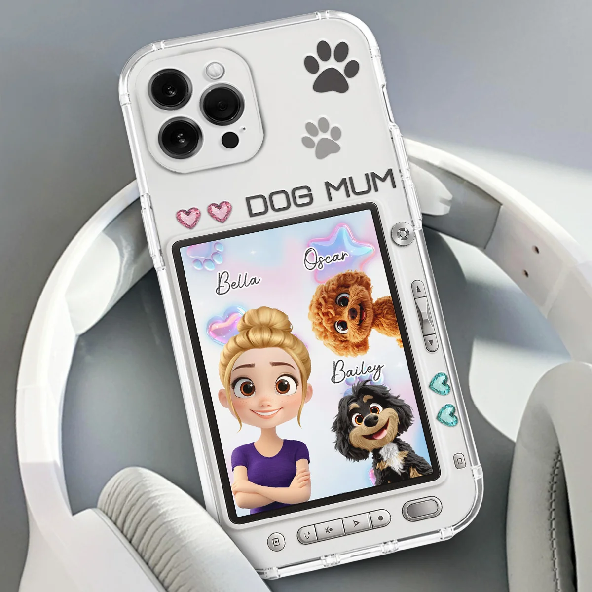 Digital Dog Mom - Personalized Custom Phone Case - Image 2