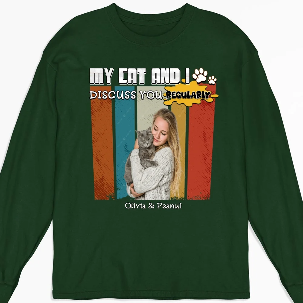 Discuss You Regularly Photo - Personalized Custom Long Sleeve  - Image 3