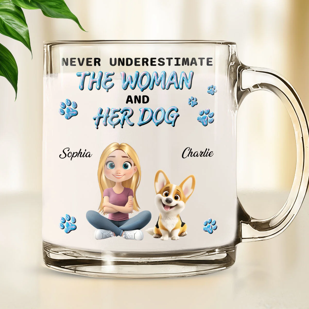 Do Not Dare Underestimate - Personalized Custom 3D Effect Glass Mug - Image 3