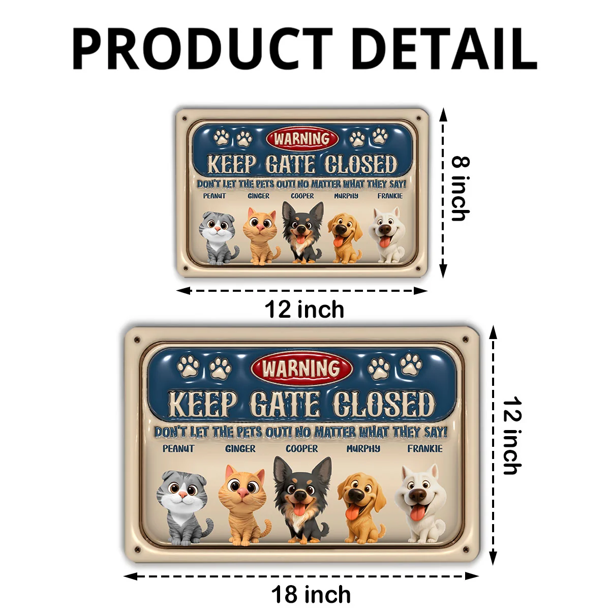 Do Not Let Them Out - Personalized Custom 3D Inflated Effect Metal Sign - Image 6