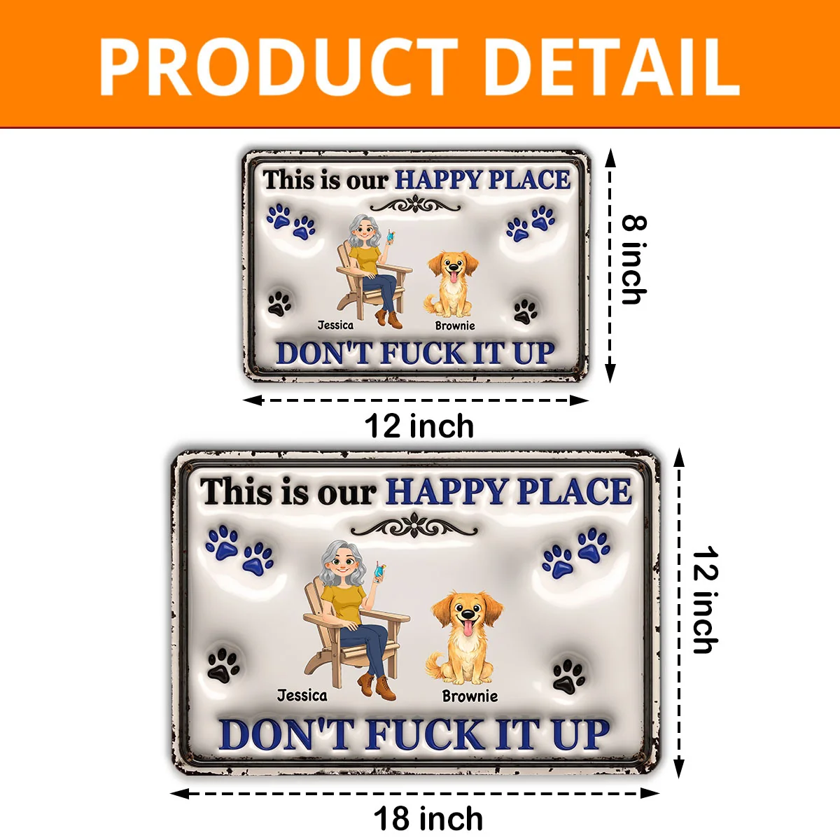 Do Not Mess Up This Place Photo - Personalized 3D Inflated Effect Metal Sign - Image 3