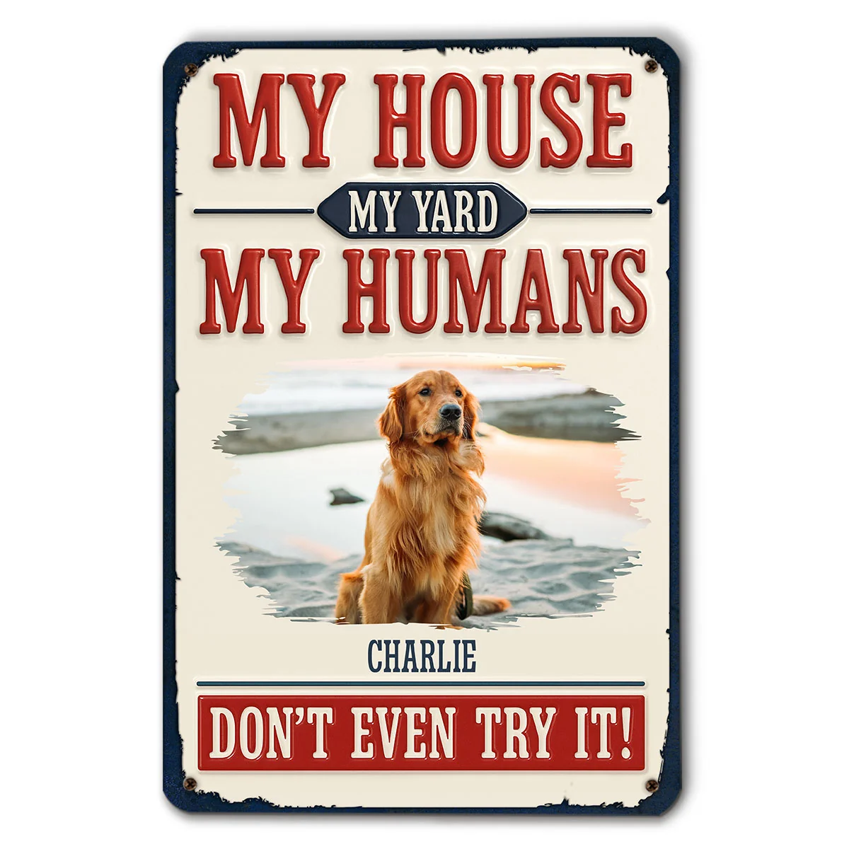 Do Not Try It Human Photo - Personalized Custom 3D Inflated Effect Metal Sign