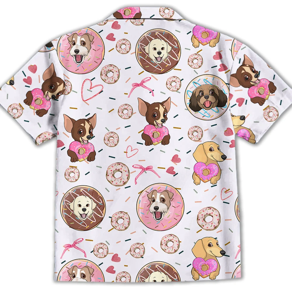 Dog And Donut - Kids Button-up Shirt - Image 4