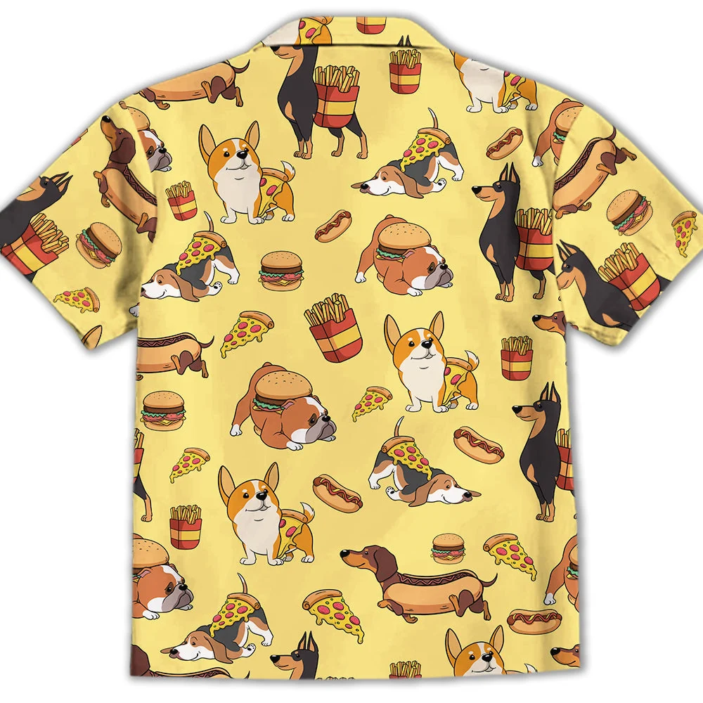 Dog And Fast Food - Kids Button-up Shirt - Image 4