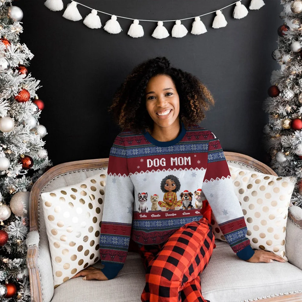 Dog And Holiday - Personalized Custom All-Over-Print Sweatshirt - Image 5