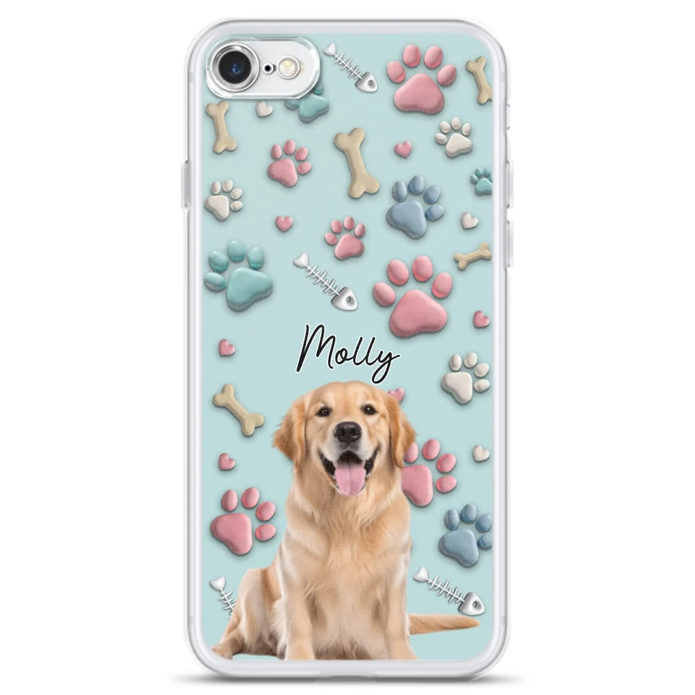 Dog And Human Cartoon Photo - Personalized Custom Phone Case - Image 4