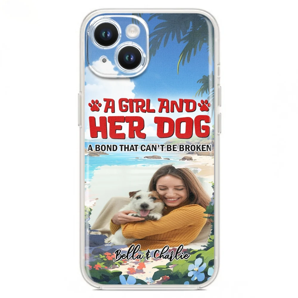 Dog And Mom Summer Photo - Personalized Custom Phone Case - Image 13