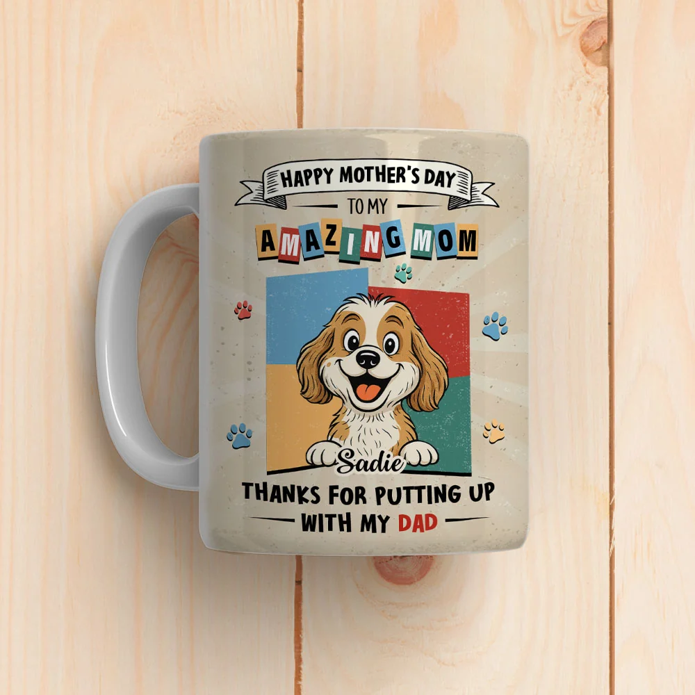 Dog Approved Mom - Personalized Custom Coffee Mug - Image 4