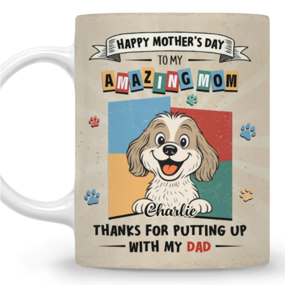 Dog Approved Mom - Personalized Custom Coffee Mug - Image 7