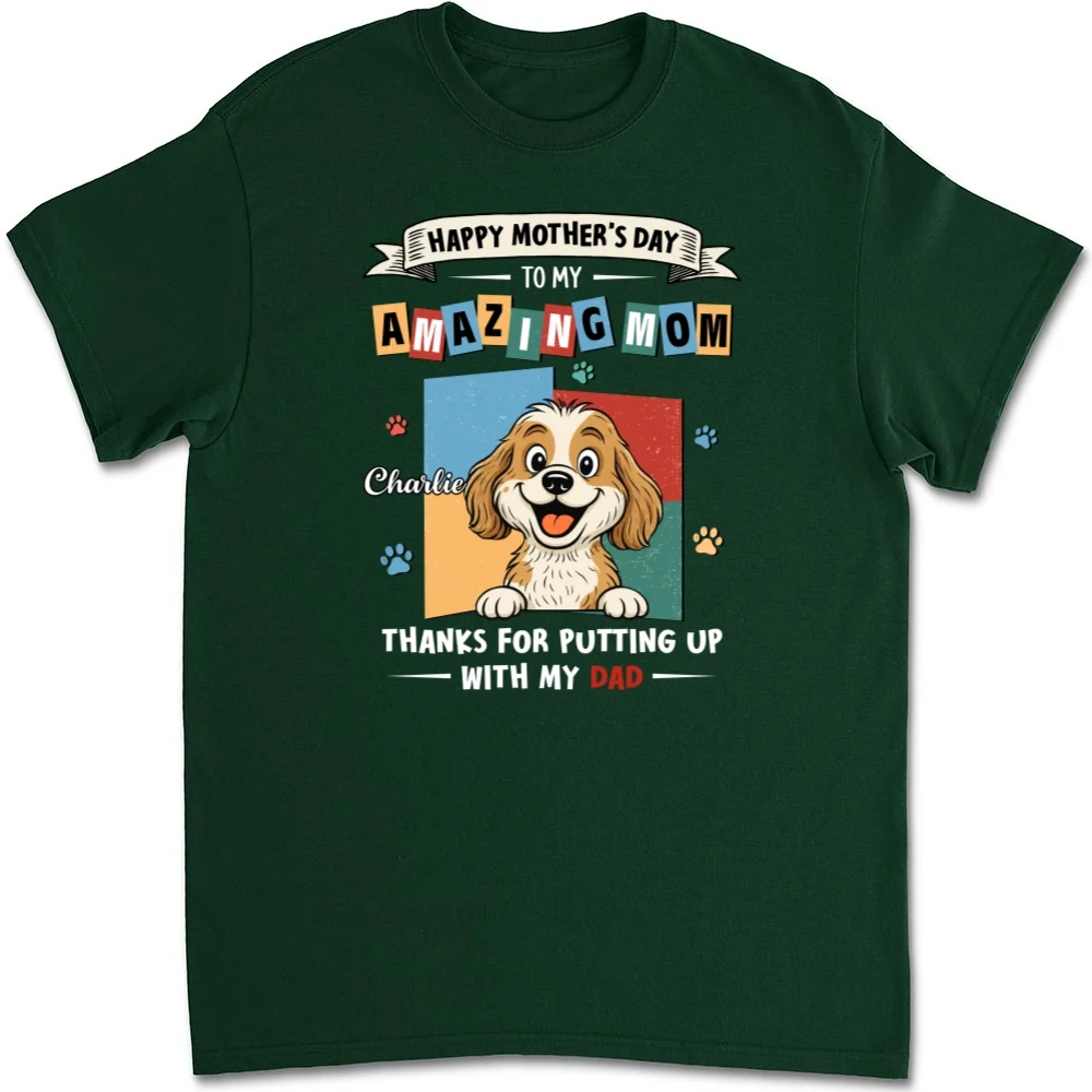 Dog Approved Mom Ver 2 - Personalized Custom Unisex T-Shirt - Image 7