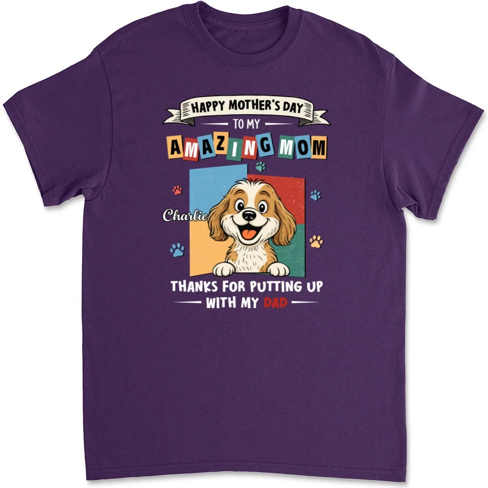 Dog Approved Mom Ver 2 - Personalized Custom Unisex T-Shirt - Image 8