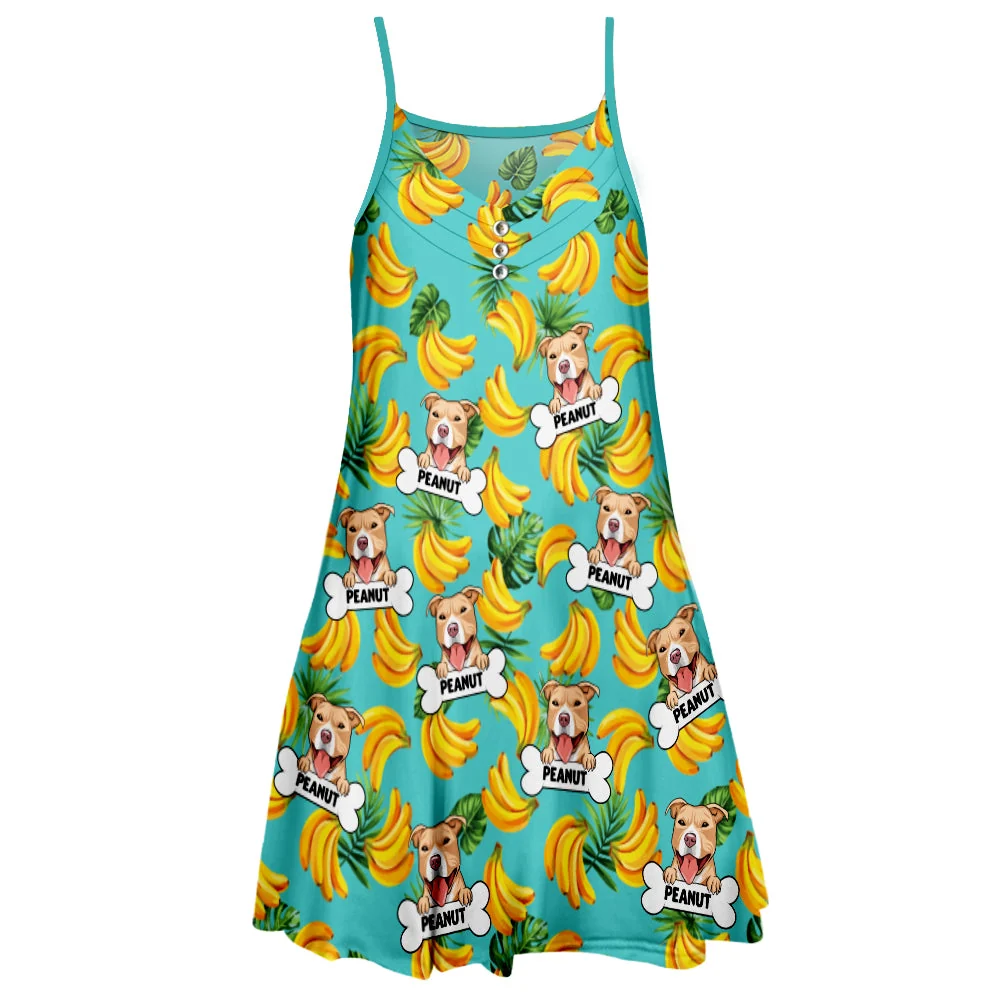 Dog Banana - Personalized Custom Strap Dress - Image 2