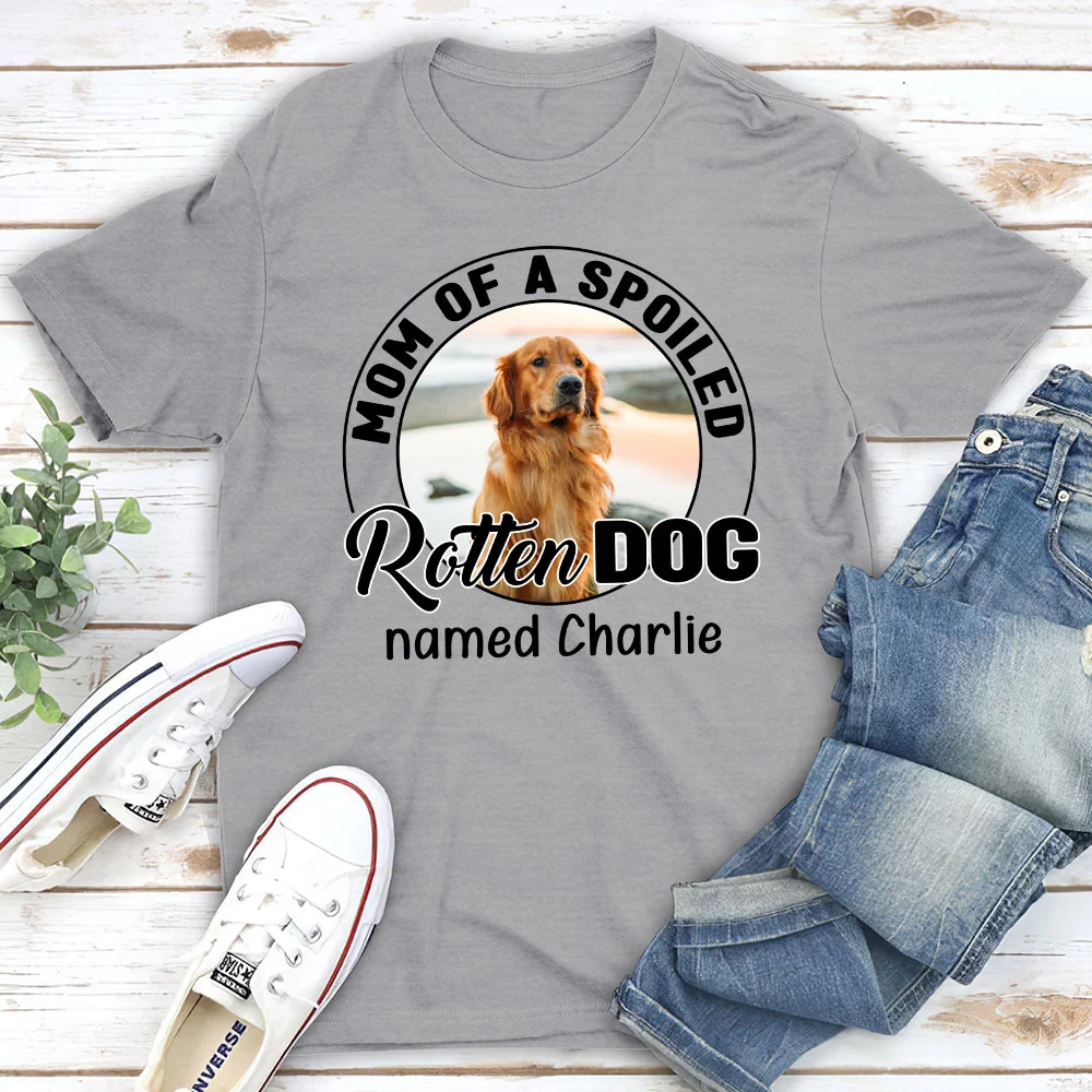 Dog Caricature Cartoon Photo - Personalized Custom Unisex T-Shirt - Image 4